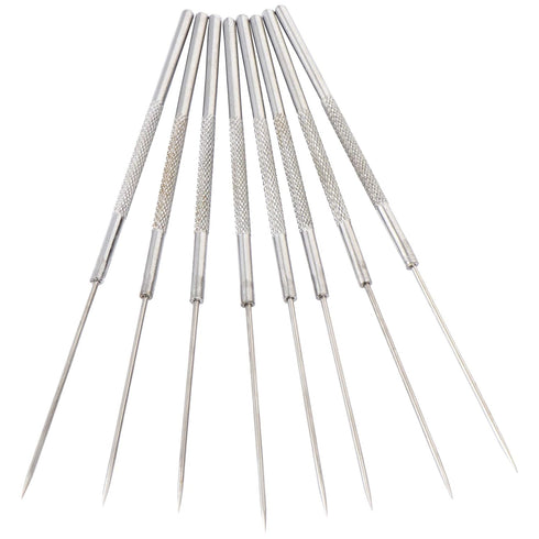 8pcs Dissection Needle Stainless Steel Single End Probe Tools for Medical Students and Veterinary Lab Bio Experiment