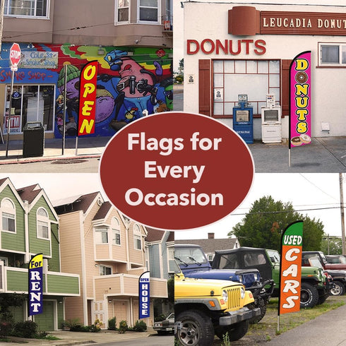 Breakfast Special Windless Banner Advertising Flag - Perfect for Restaurants, Food Trucks, Food Courts, Shops, Events