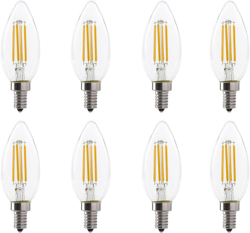 Xtricity B11 LED Bulb with E12 Base, 3.5W Torpedo Filament Chandelier Bulb, 40W Equivalent, 300 Lumens, Soft White