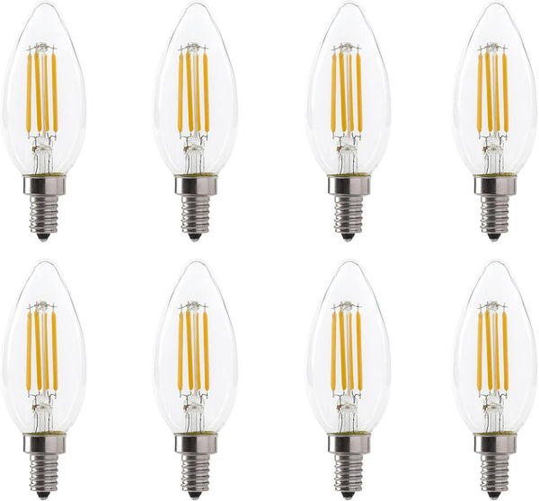 Xtricity B11 LED Bulb with E12 Base, 3.5W Torpedo Filament Chandelier Bulb, 40W Equivalent, 300 Lumens, Soft White