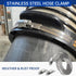 Stainless Steel Hose Clamp Assortment Kit, 13FT Metal Strap + 8 Stronger Fasteners for Duct Pipe Clamping
