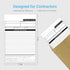 IMXYO 7.3 11 inches 3-Part 50 Sets Carbonless Contractor Invoice Receipt, x Estimate Book, with Carbon Copies