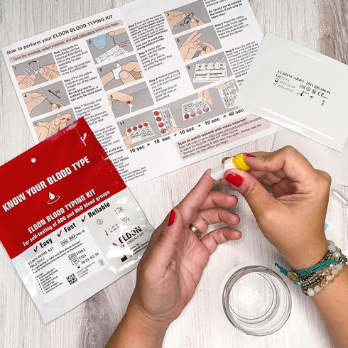 Eldoncard Blood Typing Kit, 5 Test Pack for Accurate Instant Home Testing of Blood Type