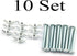 10pcs Galvanized Carbon Steel Screw Bolts with Wing Nut Kit - 1/4 Inch Mounting Hardware Fitting Fastenings