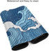 Japanese Blue and White Wave Gaming Mouse Pad XL, Non Slip Rubber Base, Extended Large Desk Pad