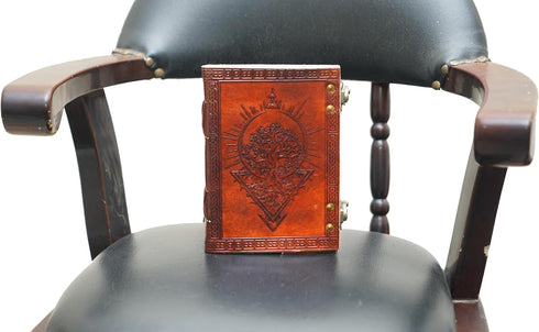 MONTEXOO Tree of Life Leather Journal Notebook, 5 x 7 Inches, 200 Pages, Antique Handmade Vintage Book