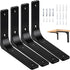 10" x 8" Metal Shelf Brackets, Heavy Duty L Hanging Angle Brackets,