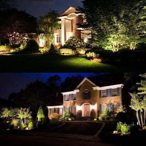 Youngine Pack 2, 12V 5W of Low Voltage LED Landscape Lights Waterproof Outdoor Walls Trees Flags Spotlights COB Garden