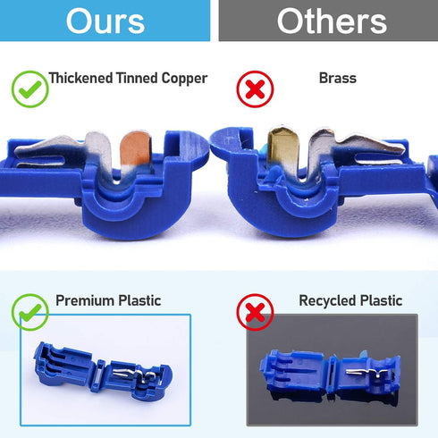 TICONN 240Pcs T Tap Wire Connectors with Storage Case, T Wire Quick Splice Connector for Wiring