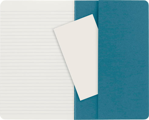 Moleskine Cahier Journal, Soft Cover, Large (5" x 8.25"), Ruled/Lined, Brisk Blue, 80 Pages (Set of 3)