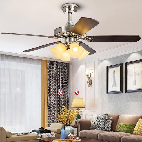 Unique Pull Chain Chandelier Pendant for Ceiling Fan Decor