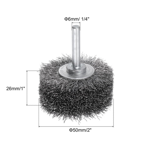 uxcell 2PCS Wire Wheel Brush for Drill Attachment 2" Carbon Steel Wire for Cleaning Removal Rust Stripping Corrosion