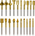 10Pcs HSS Router Carbide Engraving Bits & 10Pcs Router Bit with 1/8"(3mm) Shank for DIY Woodworking, Carving, Engraving