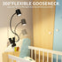 Dott Arts Desk Lamp, USB Clip On Light with 3 Color Modes, 360 Gooseneck Book Light for Home Office