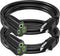 Power Extension Cord 3FT/36Inch (2 Pack), Heavy Duty 3 Prong Electric Extension Cable, 16 AWG, 13A 125V