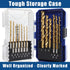 COMOWARE Impact Drill Bit Set - 21 Pcs Hex Drill Bit Set for Wood, Plastic, and Metal