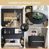 Black Contact Paper, 15.7"x118" Peel and Stick Wallpaper, Matte Self-Adhesive Decorative Contact Paper for Cabinets