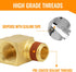 SUNGATOR 1/4 Inch 90 Degree Elbow Fittings, Male × Female Barstock Street Elbow for Air Hose, 4 Pack