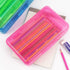 Tamaki 3 Pack Plastic Pencil Box, Large Capacity Clear Boxes with Snap-tight Lid