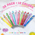 Chiisong 36 Pcs Bunco Gifts for Women Bunco Let's Roll Ballpoint Pens with Screens Touch Stylus Tips Funny Fine Point