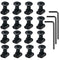 16 Pack M5 T-Nut Screw Replacement Sets with Thread Locking Screws, Wrench, and Nuts for Standard Rail Systems
