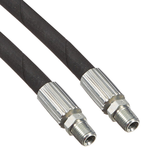 Apache 98399064 1/4" x 18" 2-Wire Hydraulic Hose Male x Male Assembly