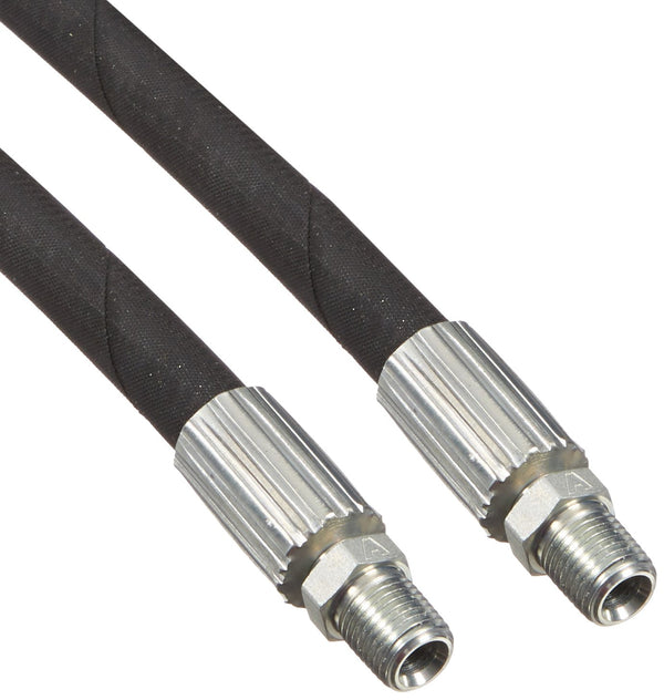 Apache 98399064 1/4" x 18" 2-Wire Hydraulic Hose Male x Male Assembly