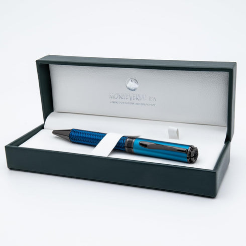Monteverde USA Innova Formula M Blue Ballpoint Pen | Elegant Writing Instrument with Parker-Style Refill