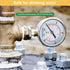 Lead-Free Pressure Gauge 0-160psi, 1/4" NPT Lower Mount, 2" Dial, Stainless Steel Case for Water, Air