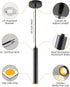 10W Dimmable Counter, 4000K, Pack 1 Modern LED Pendant Light, Ceiling Hanging Spotlight Fixture Black Minimalist