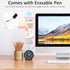 MEGREZ Acrylic Monitor Memo Board, Transparent Erasable Message Panel with Phone Stand & Ruler, White Office Desk