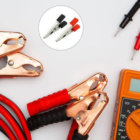 YOKIVE 4 Pair Alligator Clips, Laboratory Test Probe for Connecting Wires, Great for Electric Test