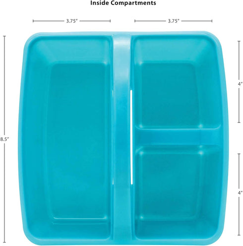 Teacher Created Resources Portable Plastic Storage Caddy, 3 Compartment for Classrooms, Kids Room, Office Organization,