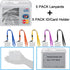 YOUOWO 5Pack Neck Lanyards with Horizontal ID Badge Holder for Office Cruise Badges, Black Blue Yellow Orange Purple
