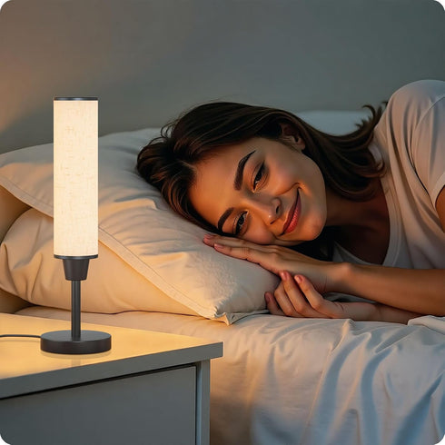 (10%-100%) (3000k-6000k),Small Nukanu Table Lamp with RemoteBedside Lamps for Night Stands, Nightstand Lamp