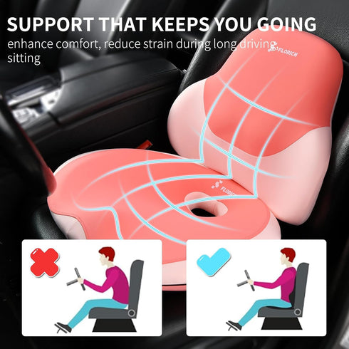 FLORICH Seat Cushion Lumbar Support Pillow for Office Chair, Car Lower Back Support, Ergonomic Desk Chair Pillow