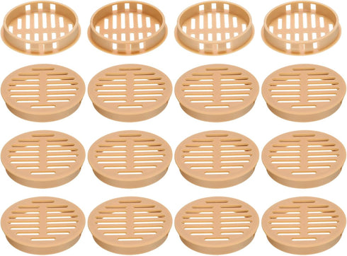 uxcell 20Pcs 60mm/2.4in Air Vents, Orange Plastic Soffit Vent Cover for Bathroom, Home, Office, Kitchen