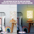 VIHOSE Wildflower Kids Table Lamp for Bedroom Kids Bedside Lamp with Linen Wooden Nightstand Cartoon Nursery Lampshade
