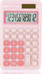 Deli Standard Function Basic Calculator, 12 Digit Desktop Calculator, Pink, Large LCD Display, Solar Battery Dual Power