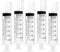 5 Pack 60ml Sterile Syringes Individually Packaged for Labs, Liquid Measuring, Feeding Pets, Oil or Glue Applicator