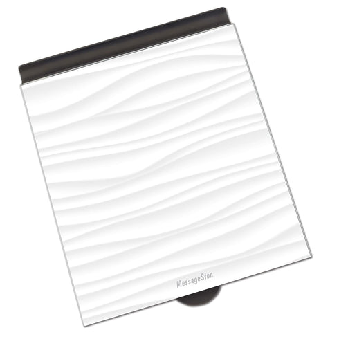 ECR4Kids MessageStor Dry-Erase Glass Board Memo Station, Desk Organizer, Waves Design