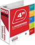 Performore 3 Ring Binder, Professional Angle D Ring Binder 4 Inch, Crystal Clear View White Binder (2 Pack)