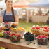 100 Pack ZAVOOS Berry Baskets, Pint Size Plastic Strawberry Boxes with Open Weave Pattern for Fruit Vegetable, Small
