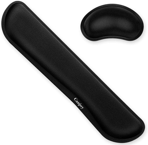 Canjoy Keyboard Wrist Rest Pad - Ergonomic Cushion Support for Computer, Laptop, Anti-Skid Rubber Base
