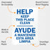 SmartSign U9-1807-NP "Help Keep This Place Clean" Bilingual Sign, 10" x 14"