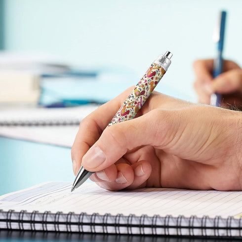 Cute Rooster Chickens Print Ballpoint Pen - Retractable Writing Pen Gift Set for Home Office (4PCS)