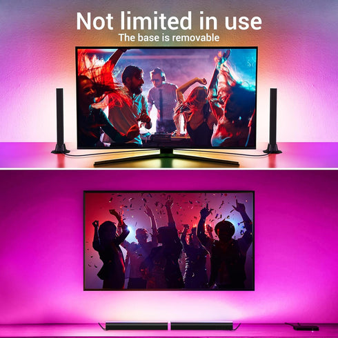 velted RGB Light Bar, Smart Music Sync RGB IC LED Lights Bars, USB Powered Ambient Lighting, Remote Control Color