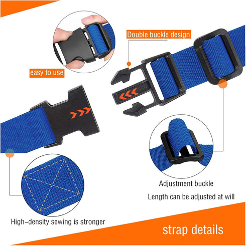 Premium Utility Straps with Quick Release Buckle Adjustable Short Nylon Tie Down Straps for Camping Gear, Sleeping Bags