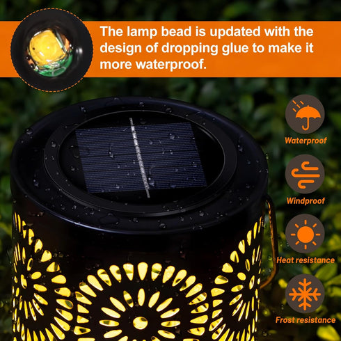 2 Pack 3.35in HELESIN Replacement Solar Light Parts, Lights Replacement Top,Waterproof Solar Light Inserts for Hanging