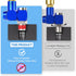 TAILONZ PNEUMATIC Blue 1/4 Inch Air Tool Swivel Fitting, 360 Degree Swivel Air Hose Connector (Pack of 4)